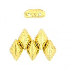 Matubo GemDuo Beads 8x5mm 24K Gold Plated